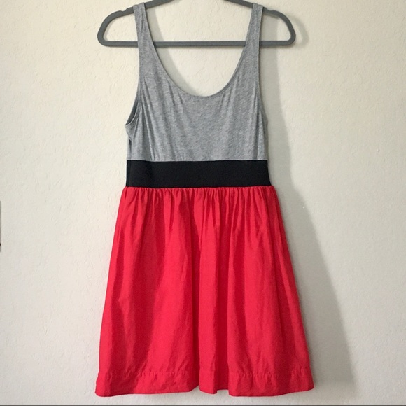 Theory Colorblock Mini Dress in Gray & Red | EUC - Picture 2 of 6